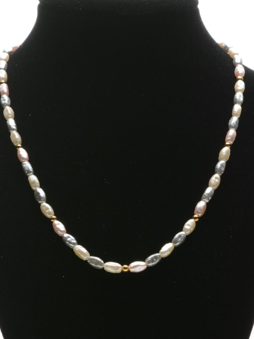 Marvella Tri-color Freshwater Pearl 16" Necklace